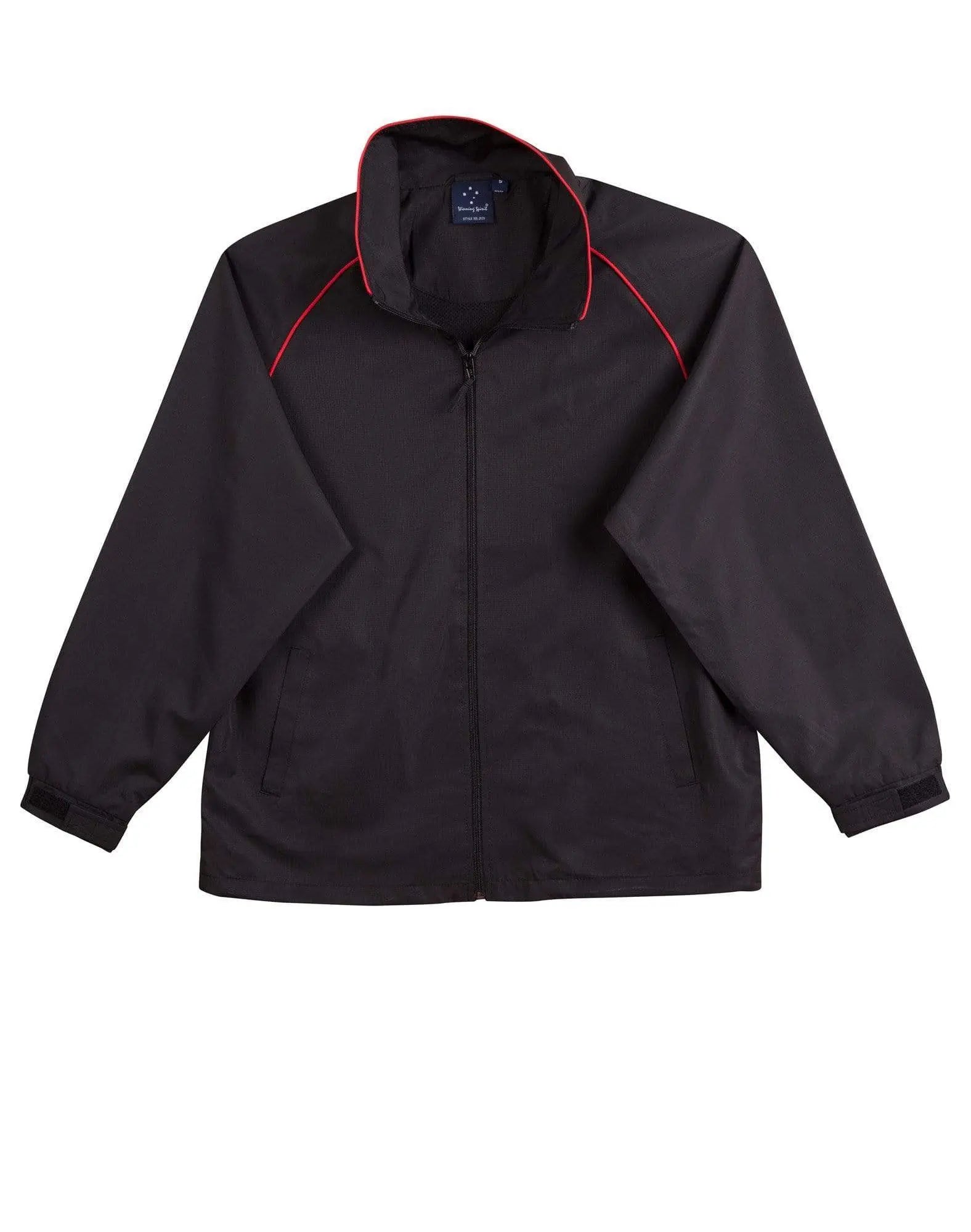 Winning Spirit Champion's Track Top - Unisex Jk21 Casual Wear Winning Spirit Black/Red S